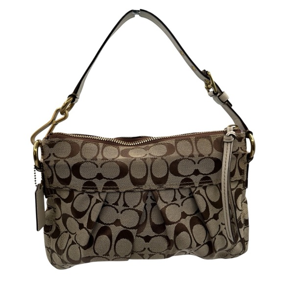 Coach Hampton Signature Pleated Shoulder Bag | Excellent Used Condition - Picture 3 of 12